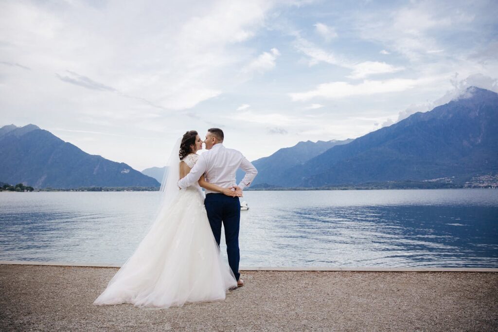 Best destination wedding photographer in Lake Como Italy capturing couple shoot at Grand Hotel Tremezzo golden hour Best destination wedding photographer in Lake Como Italy capturing couple shoot at Grand Hotel Tremezzo golden hour