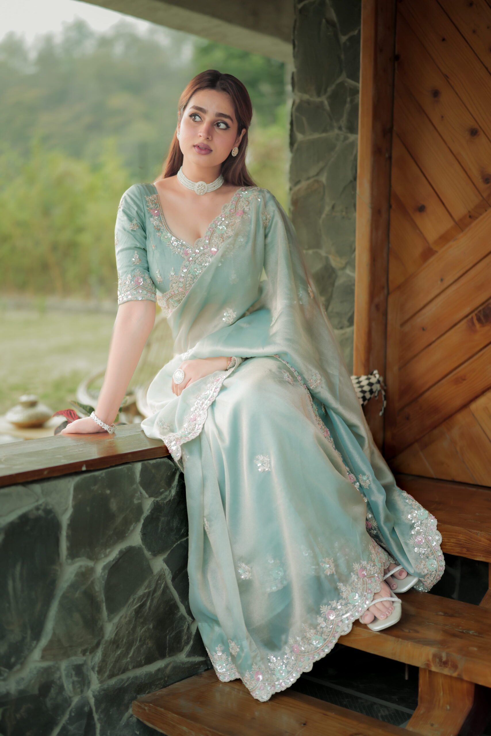 Ayesha Khan fashion photoshoot portrait — expressive on-camera presence