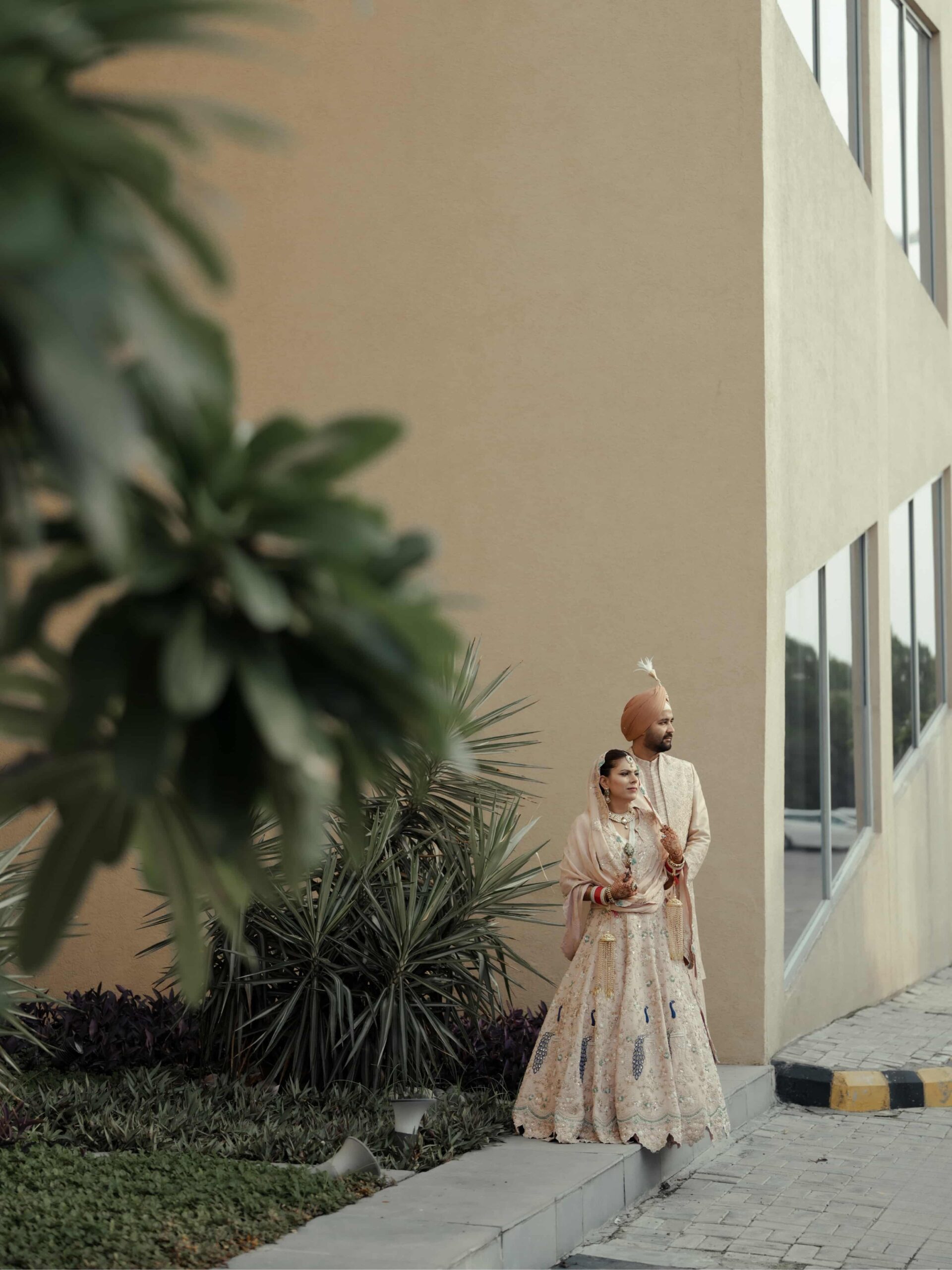 Rupali and Pahuldeep wedding portrait at Taj Vivanta New Delhi — luxury Indian wedding photography by Cupid Love Stories