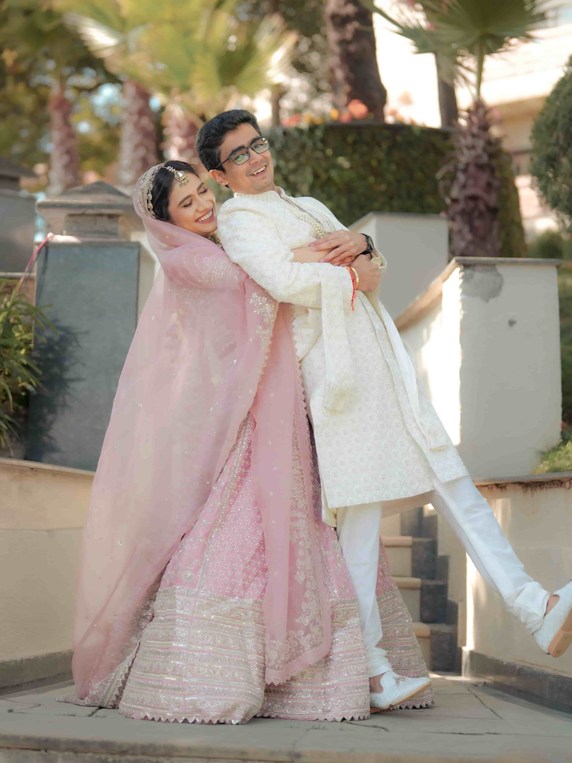 Candid wedding moment — Arsh and Manya Royal Orchid Fort Mussoorie