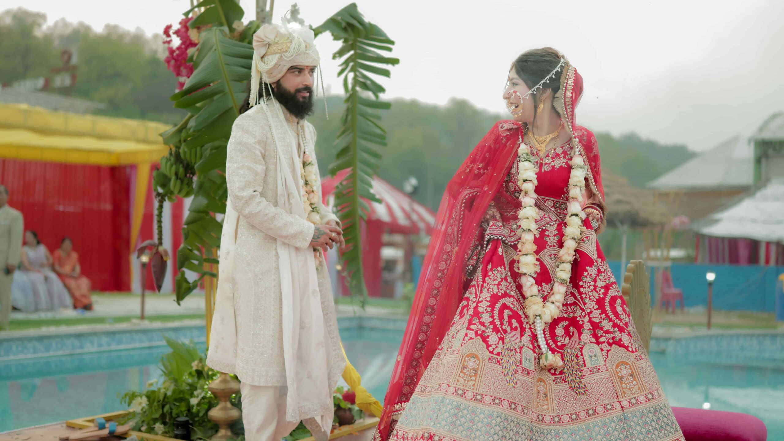 UK07 Rider wedding celebrations — wide frame of Anurag Dobhal and Ritika wedding functions