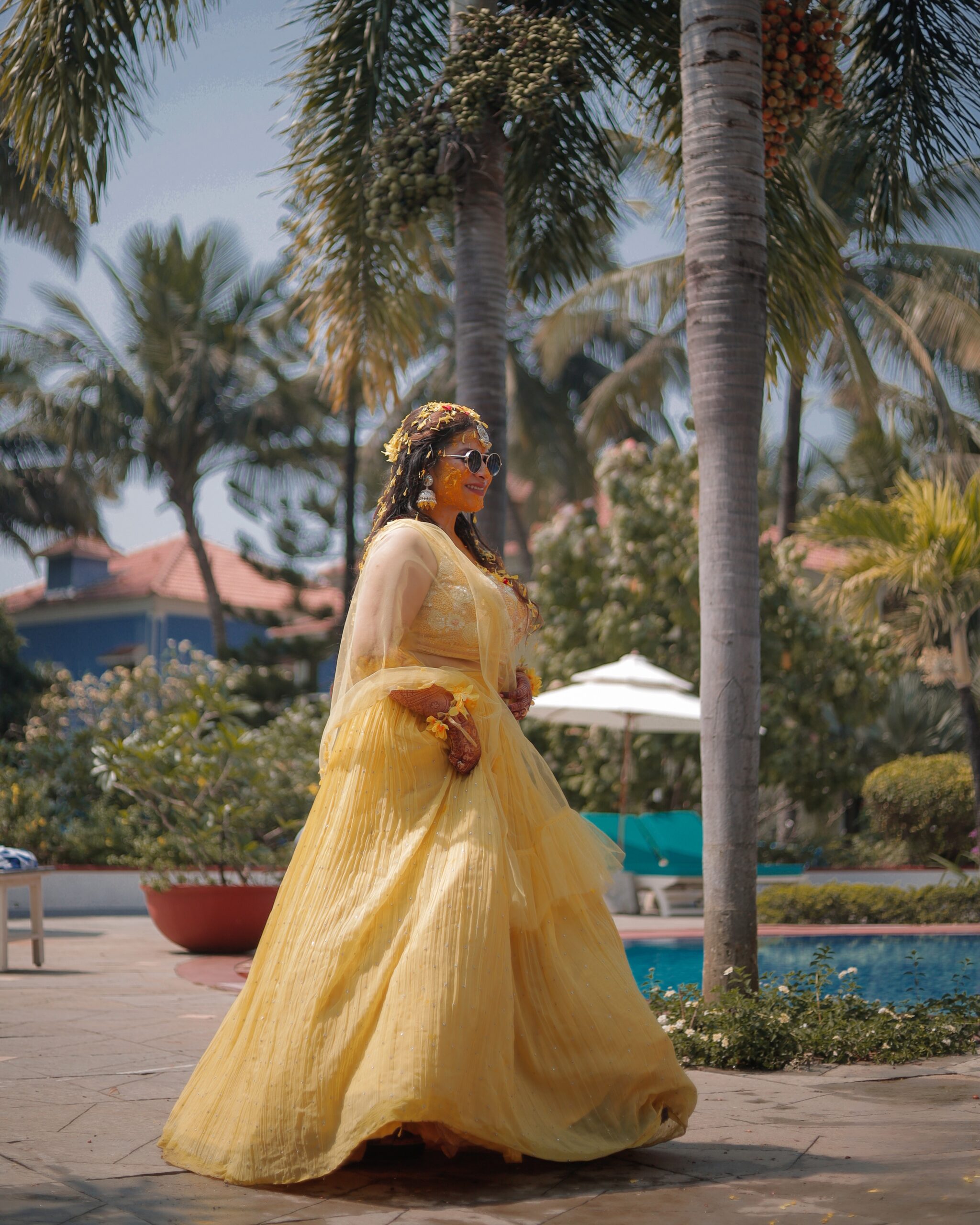 Groom Tushar looking at Namrata during the wedding ceremony at Phuket Marriott Resort