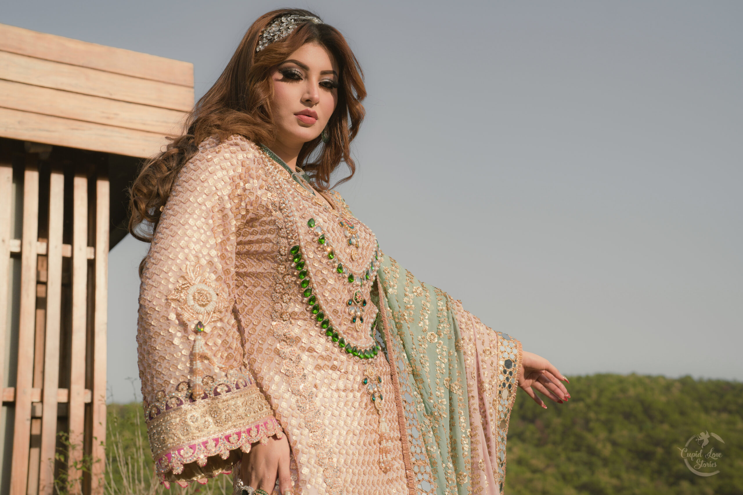 Urvashi Rautela full length portrait outdoor Mussoorie hills celebrity photographer