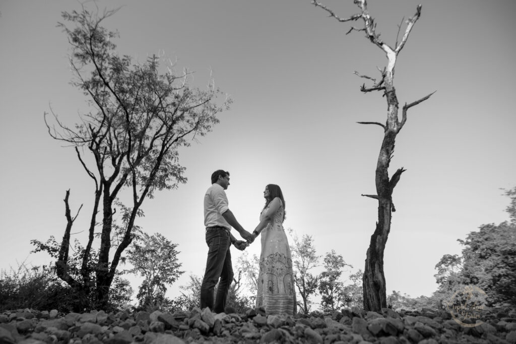 Romantic couple pre wedding shoot in Rishikesh hills — luxury destination wedding photography by Cupid Love Stories